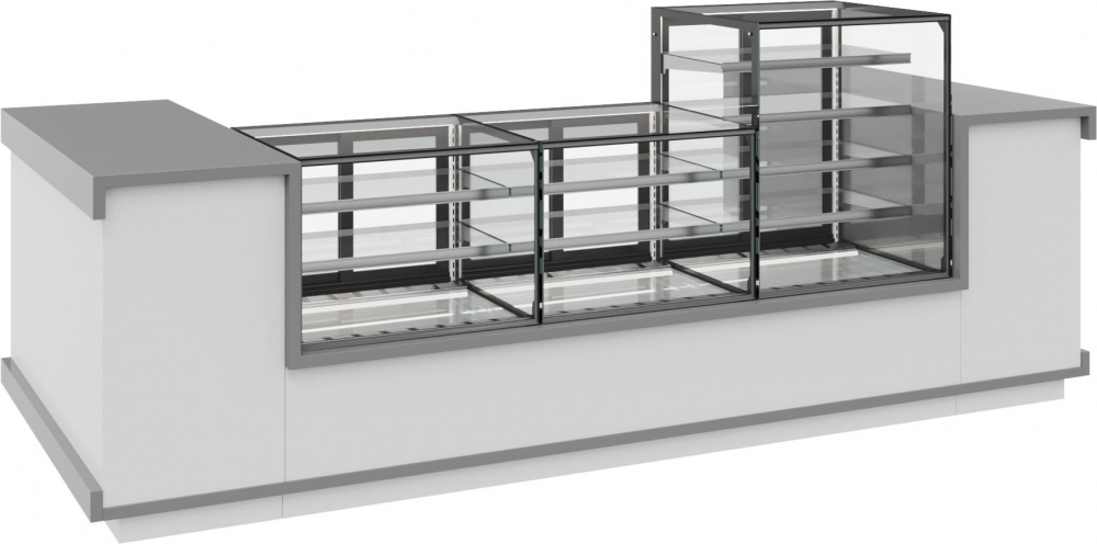 Витрина кондитерская Carboma KC71-130 VV 1,2-1 Built-In COSMO закрытая